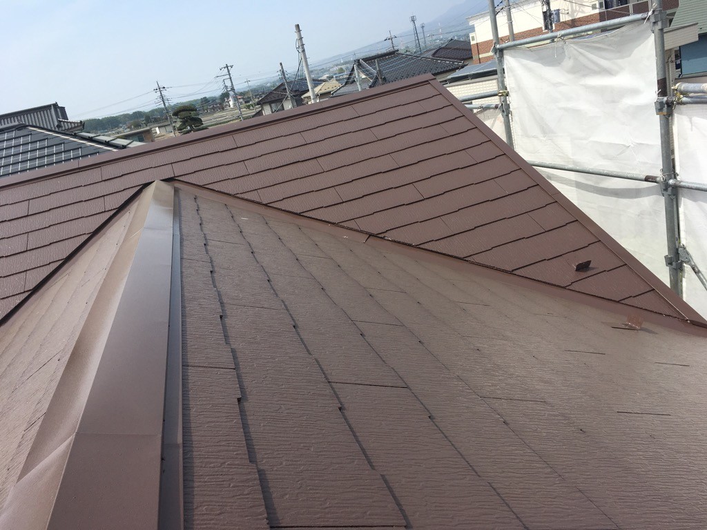 【山梨リフォーム】台風被害　屋根復旧　屋根塗装工事AFTER画像