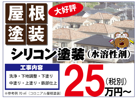 コロニアル シリコン屋根塗装