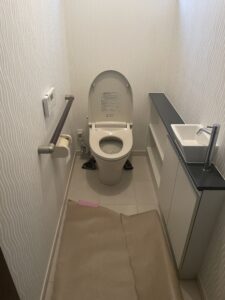 【山梨×トイレ】トイレ取替（床タイル）施工事例！！！