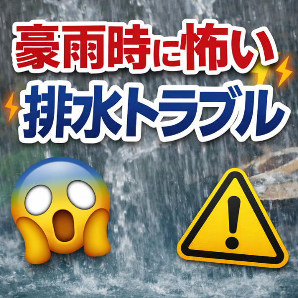 山梨×リフォーム｜豪雨時に怖い排水トラブル