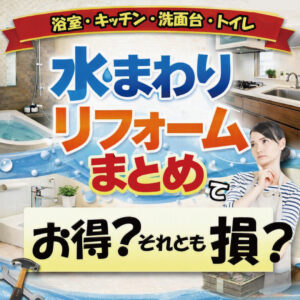 【山梨のリフォーム】水まわりリフォームはセットがお得？浴室や洗面、キッチン、トイレなどをまとめて工事するメリットとポイント
